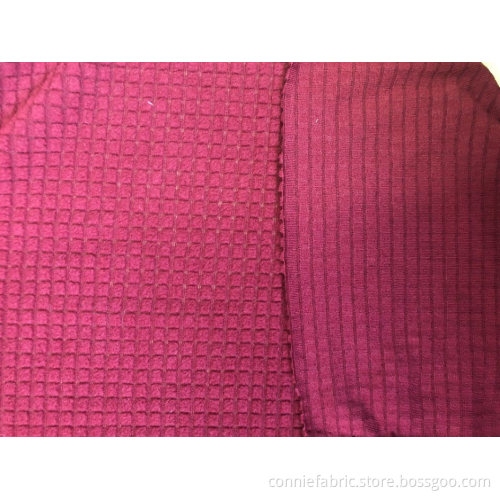 100%Polyester Drop-Needle Fleece Knitted Plaid Fabric